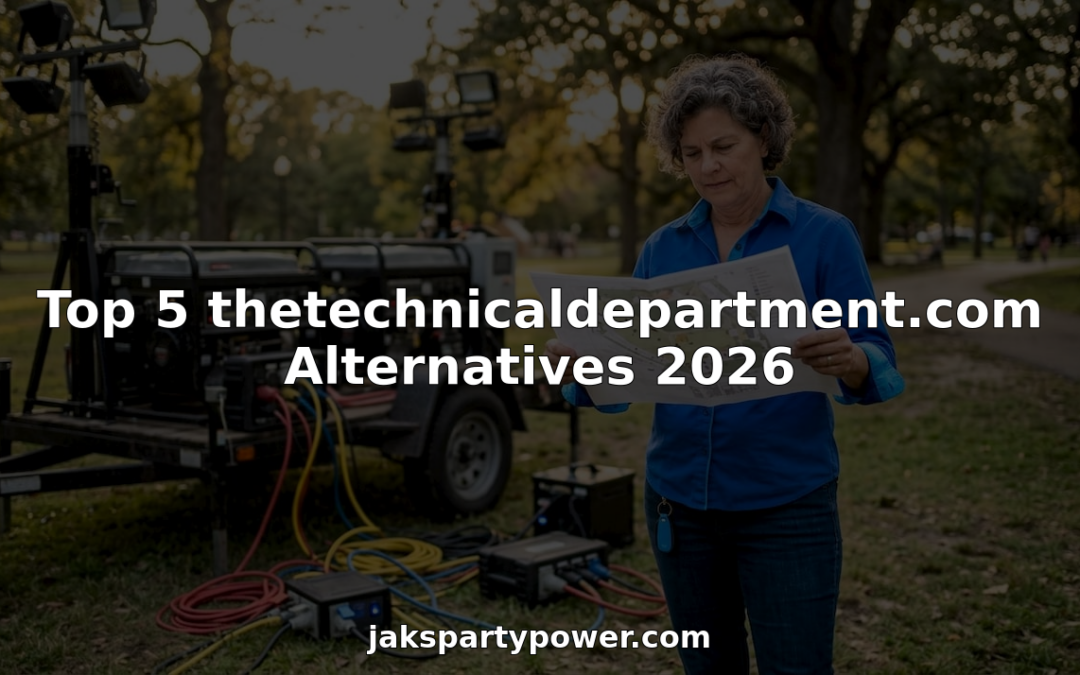 Event coordinator reviewing power equipment map outdoors