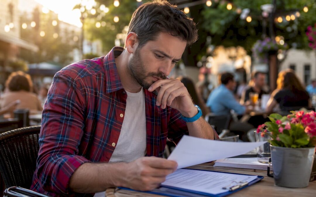 Event planner reviewing power risk checklist