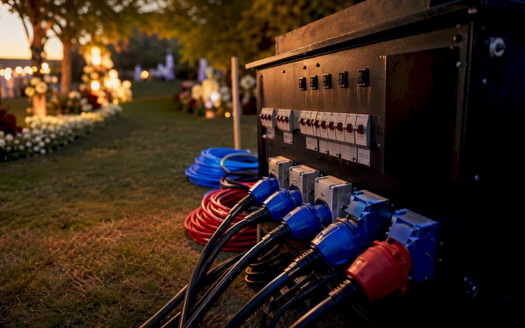 Event distribution board with cables