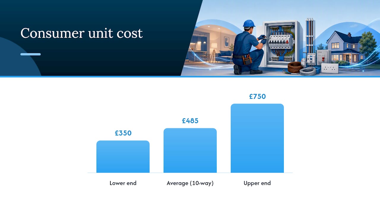 How much does a new consumer unit cost? — overview diagram
