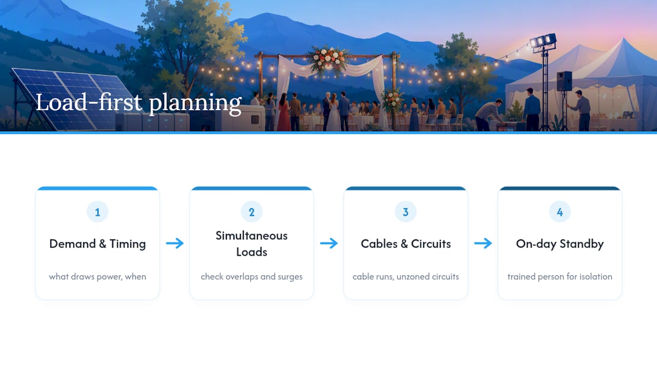 Event power load planning flow