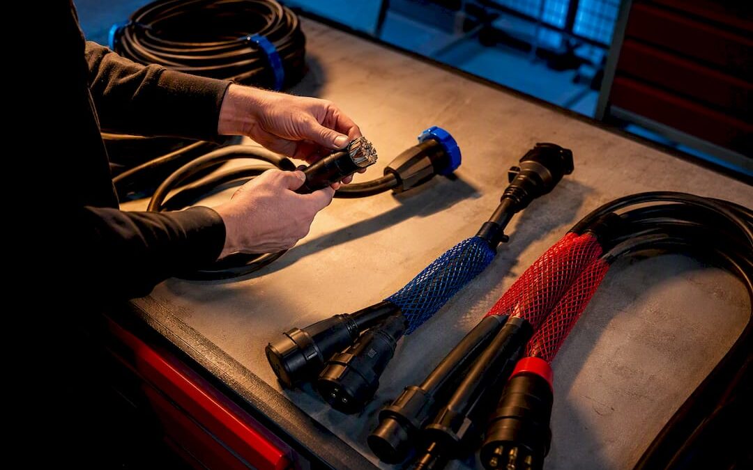 Temporary power cables prepared for event use