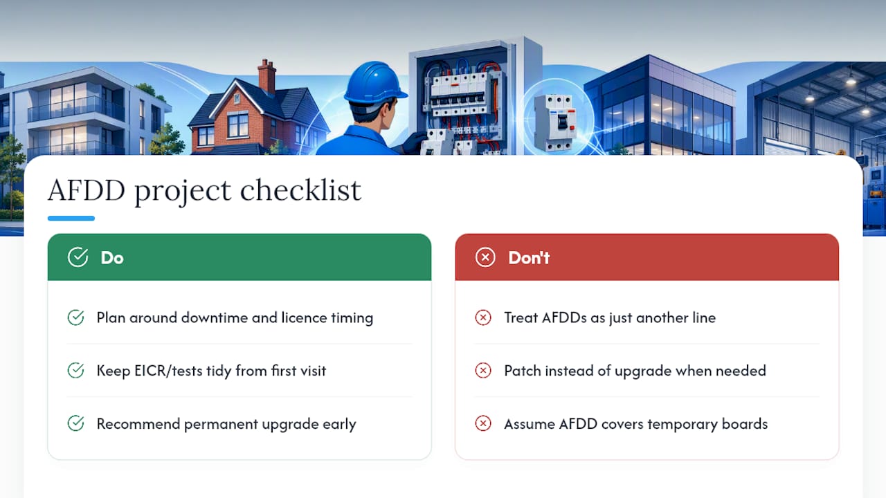 How experienced contractors should approach AFDD projects — overview diagram