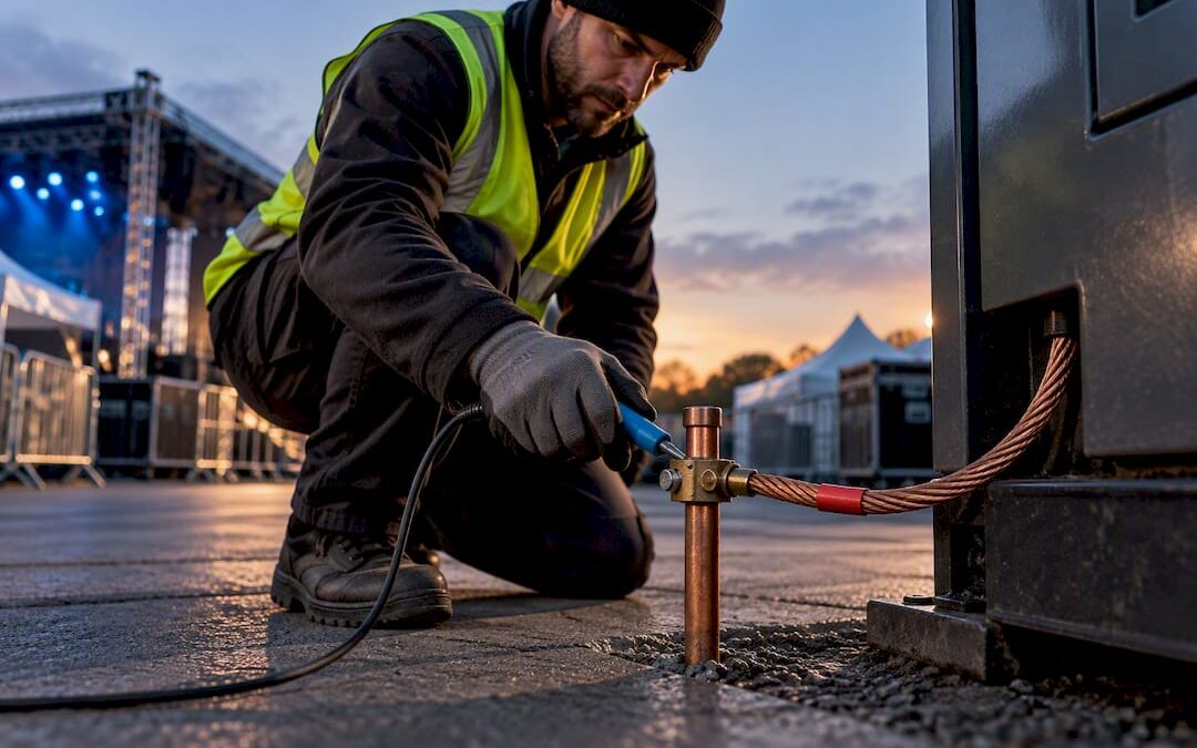 Installer checking generator earth electrode connection